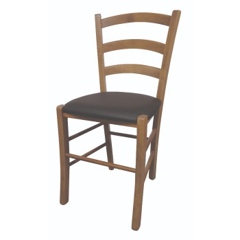 Stol PAESANA PU (rjava, 43x43x86)