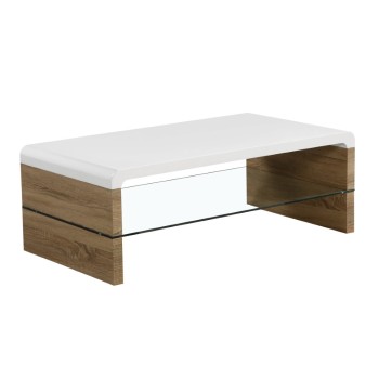 Klubska miza KONTEX III (bela + sonoma)