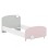 Postelja STELLA (90x200, roza + siva + bela)