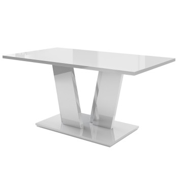 Miza BONO (bela visok sijaj, 160x90x75)