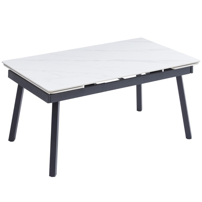 Raztegljiva miza CUPRA (HG bel marmor, 150/180/210x90x76, svetleč)