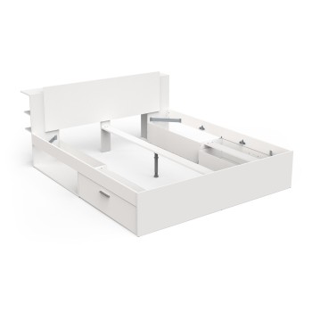 Postelja LIFE 385 (bela, 185x227x88)