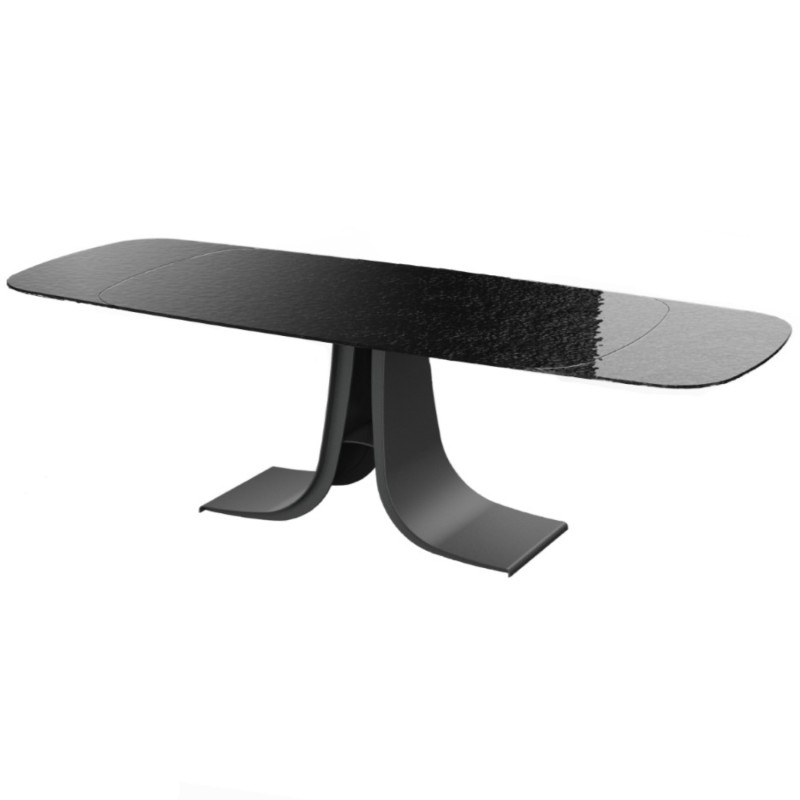 Raztegljiva miza BUBBLE (črna, 180-260x95x76) Raztegljiva miza BUBBLE (črna, 180-260x95x76)