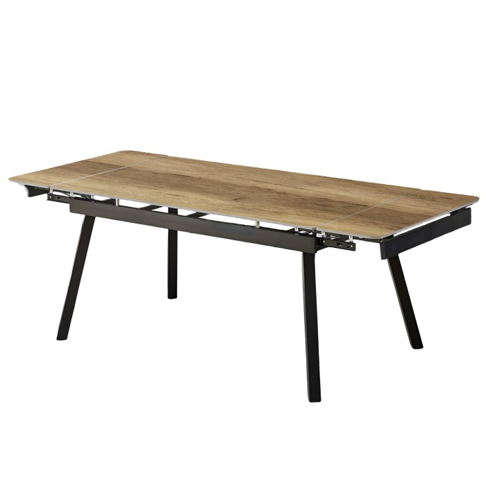 Raztegljiva miza CUPRA (hrast, 150/180/210x90x76, mat)