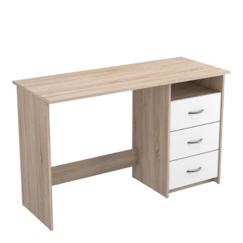Pisalna miza ARISTOTE (bela + hrast, 123x50x76,5) Pisalna miza ARISTOTE (bela + hrast, 123x50x76,5)
