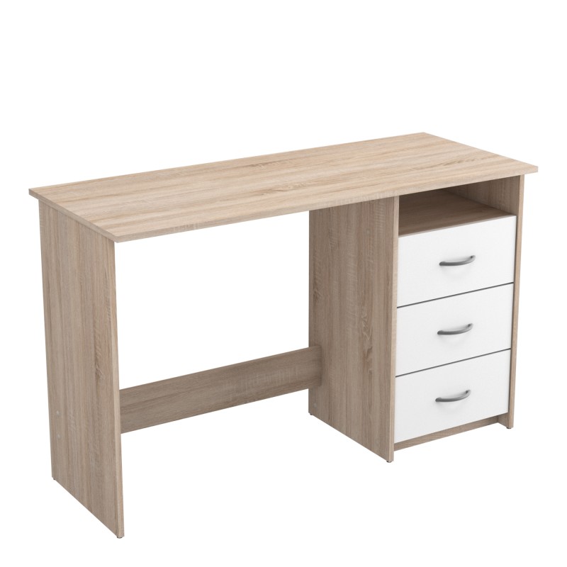 Pisalna miza ARISTOTE (bela + hrast, 123x50x76,5) Pisalna miza ARISTOTE (bela + hrast, 123x50x76,5)