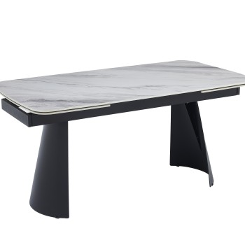 Raztegljiva miza VENOM (bela, 160/200/240x90x76, mat)