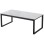 Klubska miza HANOS (bela visok sijaj, 120x60x45, svetleč)