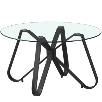 Klubska miza SNAPE (steklo, Ø 80x45)