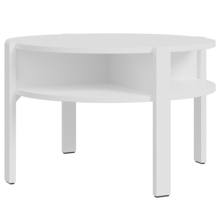 Klubska miza TOBAGO (bela, Ø 74,5x45,5)