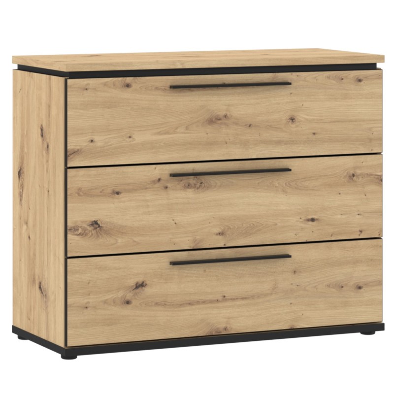 Komoda IZO 211 (hrast + črna, 100x41x82) Komoda IZO 211 (hrast + črna, 100x41x82)