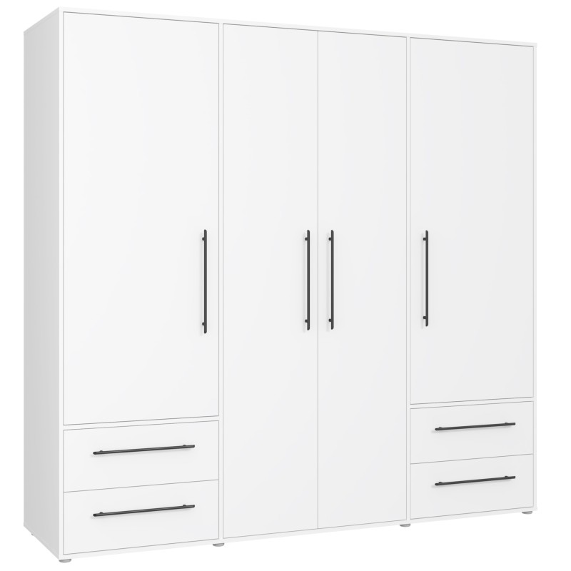 Garderobna omara MOKKARIS 841 (206 cm) (bela, 206x59x200) Garderobna omara MOKKARIS 841 (206 cm) (bela, 206x59x200)