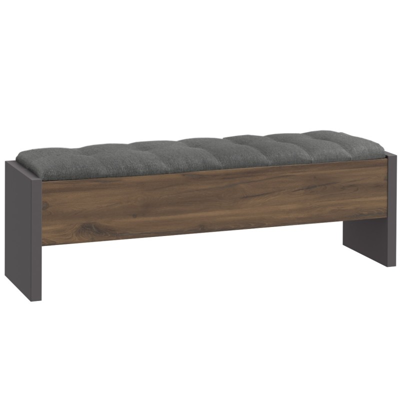 Klop PEMBURY 012 (temni hrast + siva, 146x36,8x48) Klop PEMBURY 012 (temni hrast + siva, 146x36,8x48)