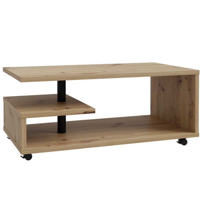 Klubska miza BAILEY (hrast, 105x60x45,5)