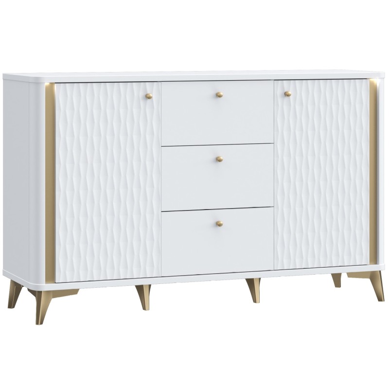 Komoda FORREST HILLS 231 (bela + zlato, 140,5x41,5x87) Komoda FORREST HILLS 231 (bela + zlato, 140,5x41,5x87)