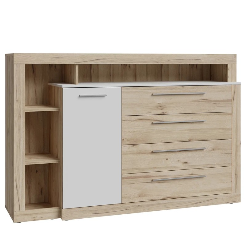 Komoda KASURA 352 (hrast + siva, 161x43x107) Komoda KASURA 352 (hrast + siva, 161x43x107)