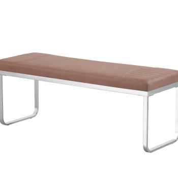 Klop DONIL (rjava, Umetno usnje, 100x40x45)