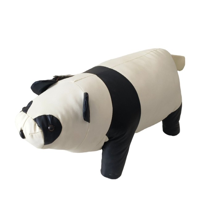 Tabure PANDA (črna + bela, 66,5x32,5)