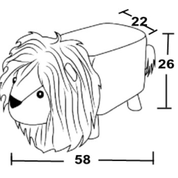 Tabure LION (rjava, 22x58x26) Tabure LION (rjava, 22x58x26)