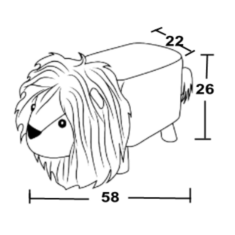 Tabure LION (rjava, 22x58x26) Tabure LION (rjava, 22x58x26)