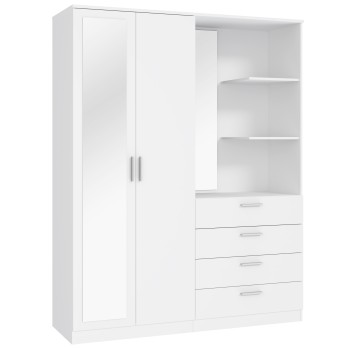 Garderobna omara DEWANIA (159 cm) (bela, 159x53x203,5)