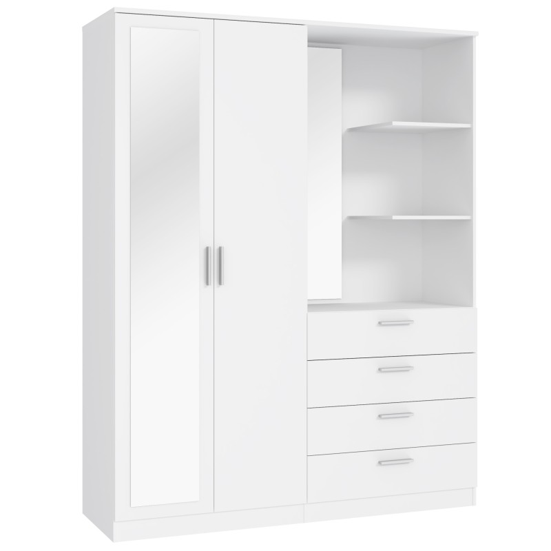 Garderobna omara DEWANIA (159 cm) (bela, 159x53x203,5) Garderobna omara DEWANIA (159 cm) (bela, 159x53x203,5)