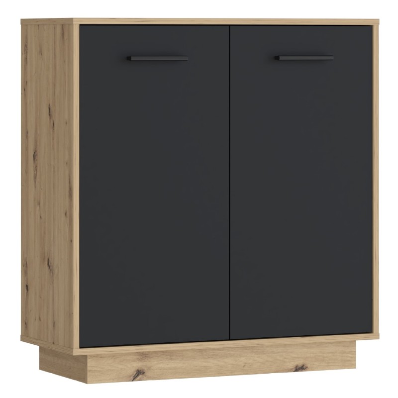Komoda ANTUZA 221 (hrast + siva, 83x34x88)