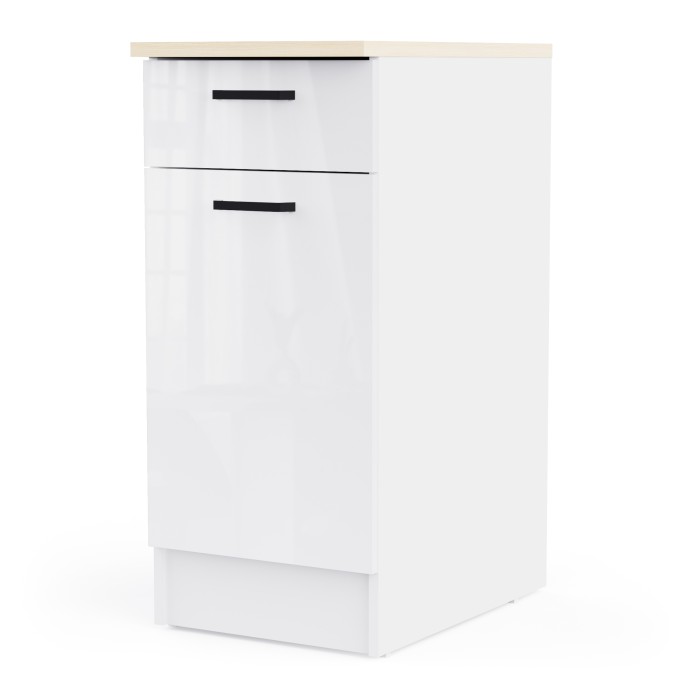 Kuhinjski element BIANCO 1 486962 (svetleč, 40x60x90, bela + bela visok sijaj)