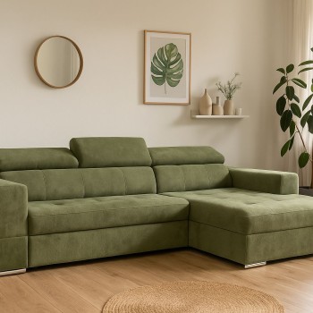 Sedežna garnitura CALGARY REC 120 (svetlo siva, Leva, 290x170)