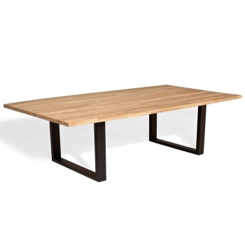 Klubska miza SEATTLE (rjava, 110x60x45)