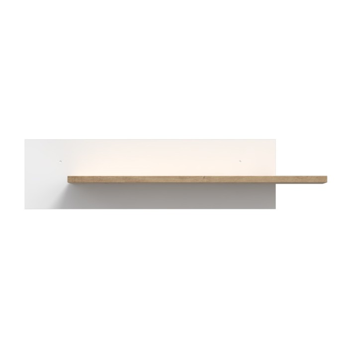 Polica SKELPE B04 (hrast + bela, 101x22x23,5)