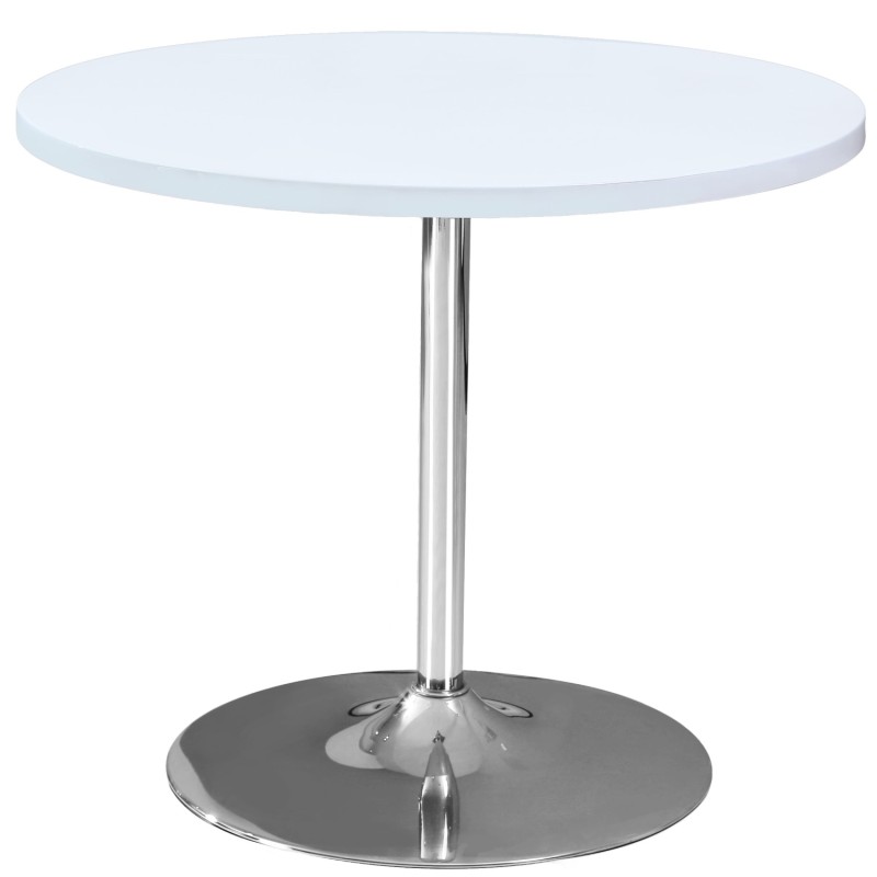 Miza LEO (bela visok sijaj, Ø 90x75)