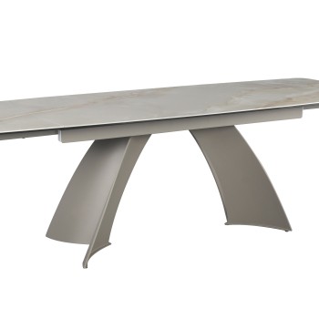 Raztegljiva miza TOKYO (200/240/280x95x76, rjavi marmor)