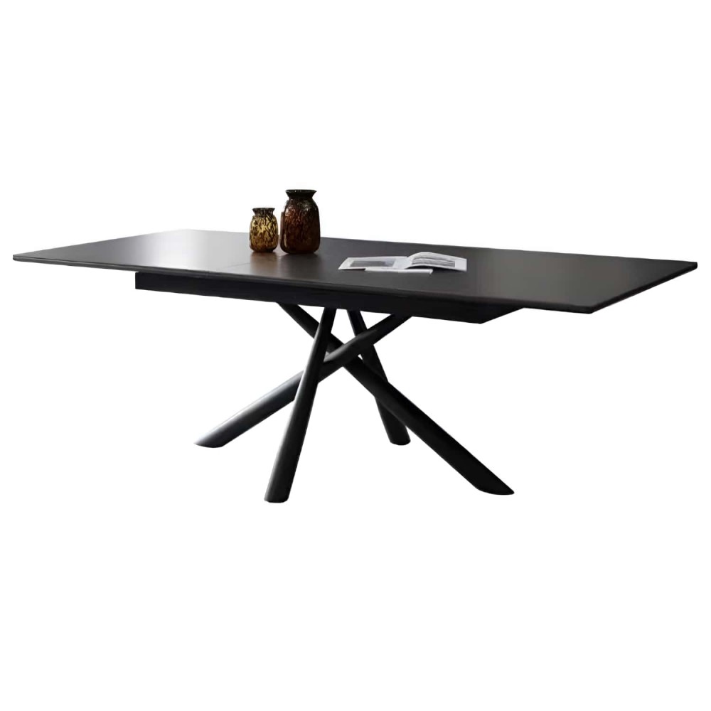 Raztegljiva miza NEGARA (črna, 180-220x100x76, mat) Raztegljiva miza NEGARA (črna, 180-220x100x76, mat)