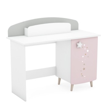 Pisalna miza STELLA (roza + siva + bela)