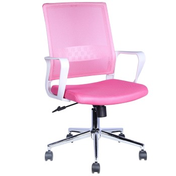 Pisarniški stol LAURA (roza, 54x60x91,5-101)