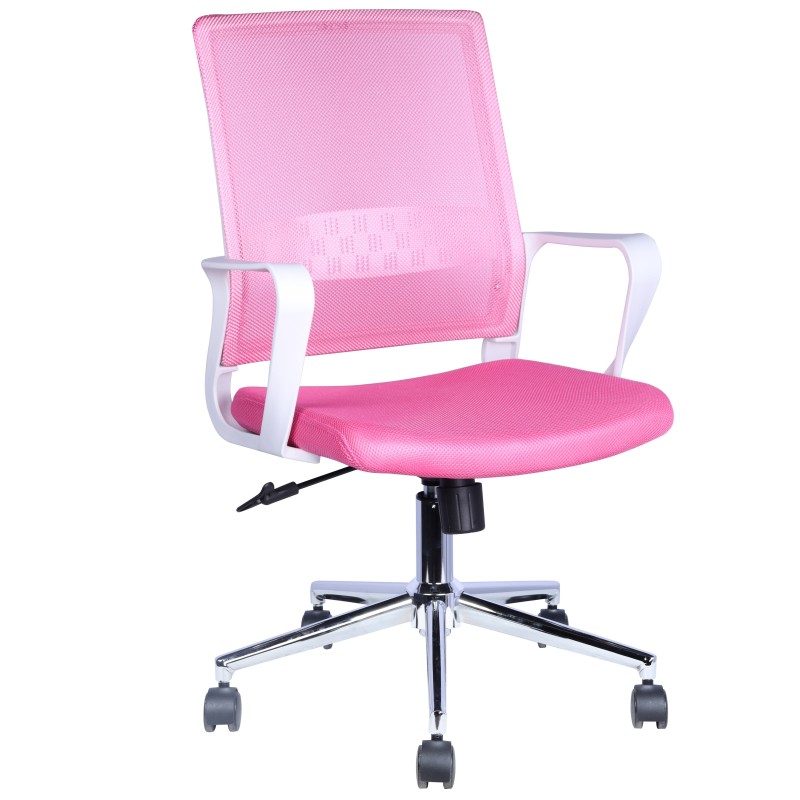 Pisarniški stol LAURA (roza, 54x60x91,5-101)