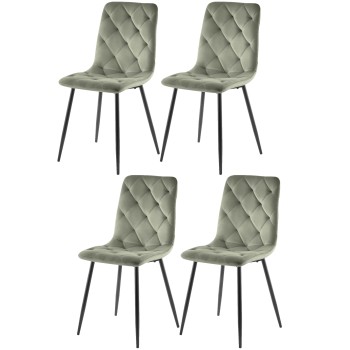 Stol LARRY (zelena, 43x54x90)