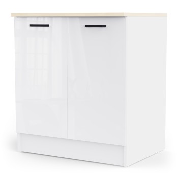 Kuhinjski element BIANCO 5 486966 (svetleč, bela + bela visok sijaj, 80x60x90)