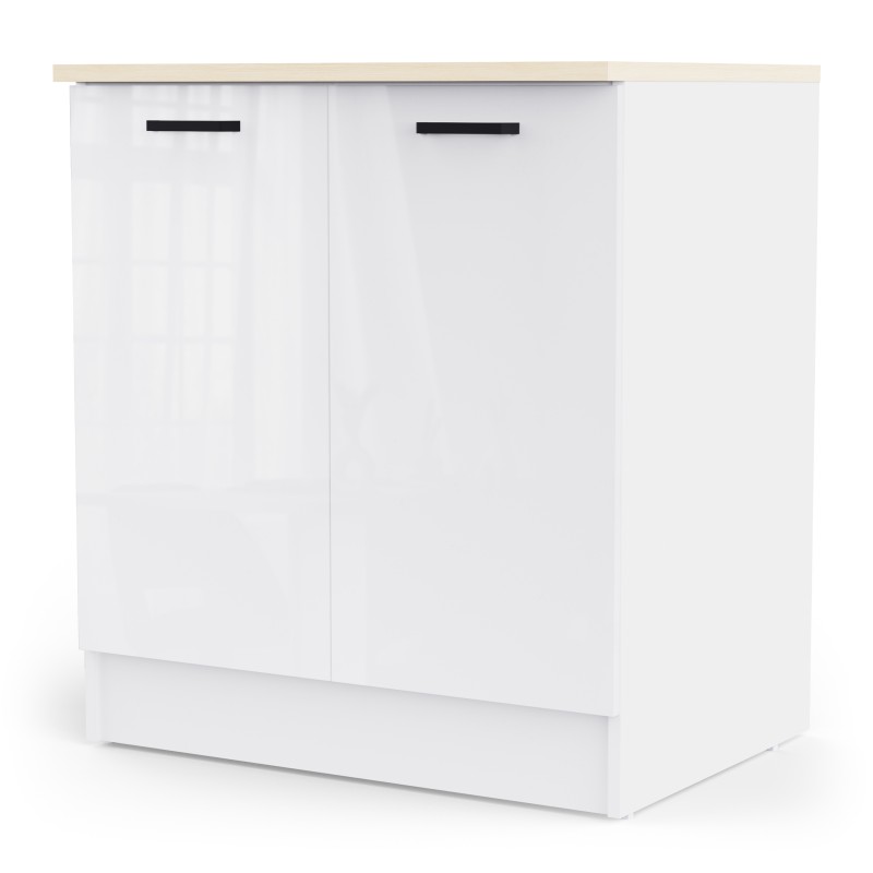 Kuhinjski element BIANCO 5 486966 (svetleč, bela + bela visok sijaj, 80x60x90)