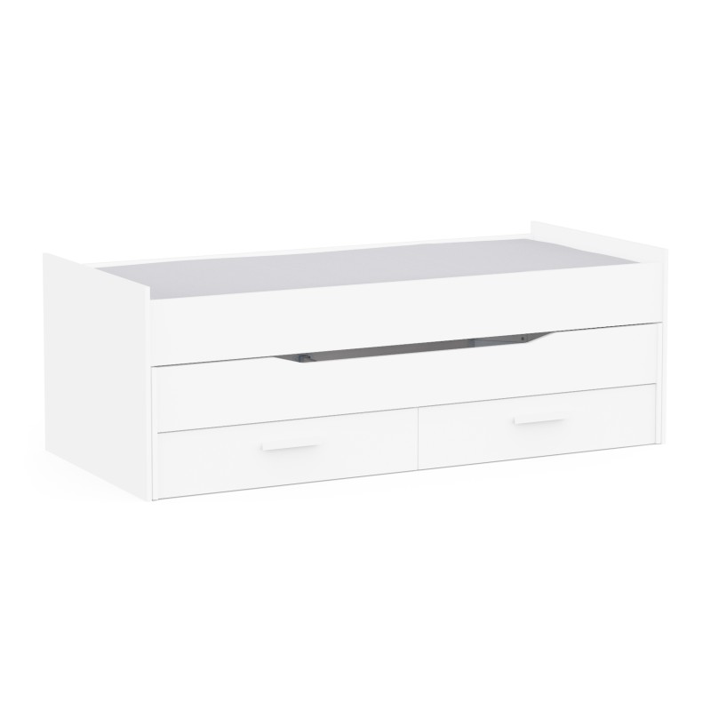 Zložljiva postelja TWIST (bela, 90x200, 208x95x73)