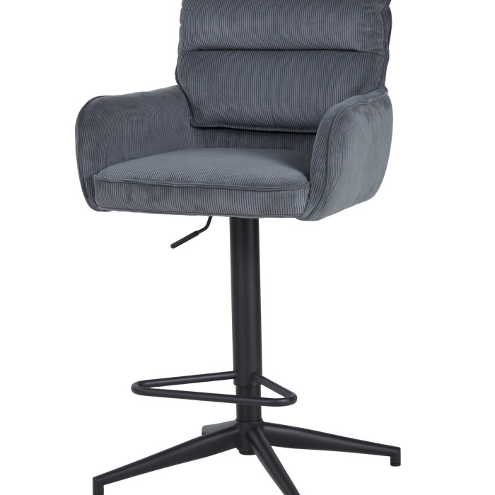 Barski stol SVELABAR (antracit, 54x59x102-122)