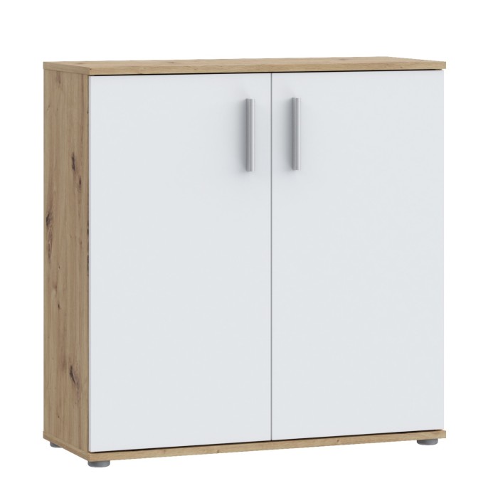 komoda IKOLI 222 (hrast + bela, 80x31,5x82)