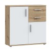 Komoda IKOLI 221 (hrast + bela, 80x31,5x82) Komoda IKOLI 221 (hrast + bela, 80x31,5x82)
