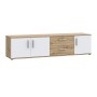 TV komoda IKOLI 041 (hrast + bela, 174,5x41x43)