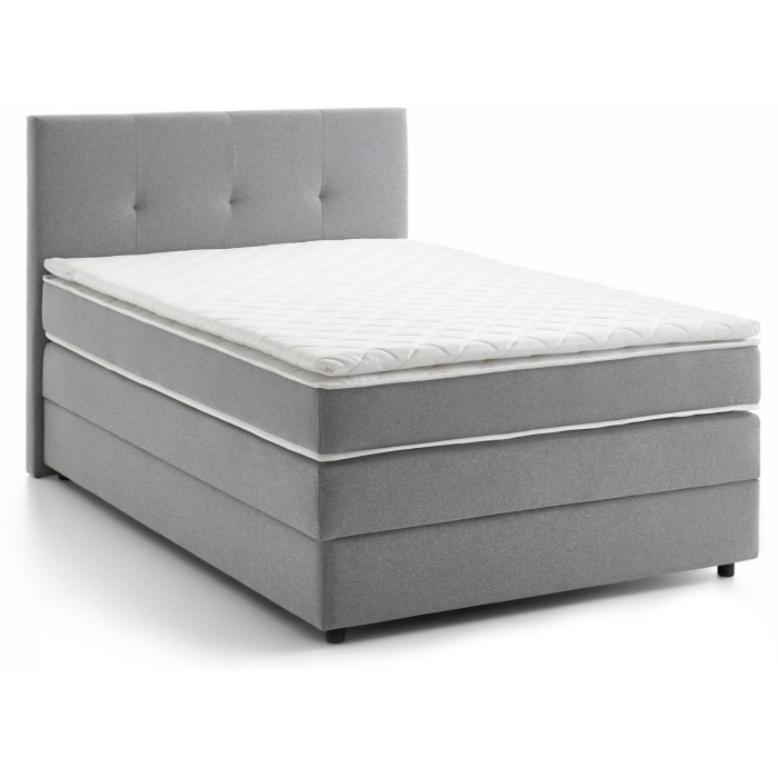 Box spring postelja MERLIN POCKET (125x208x121, siva - Cosmic new 106)