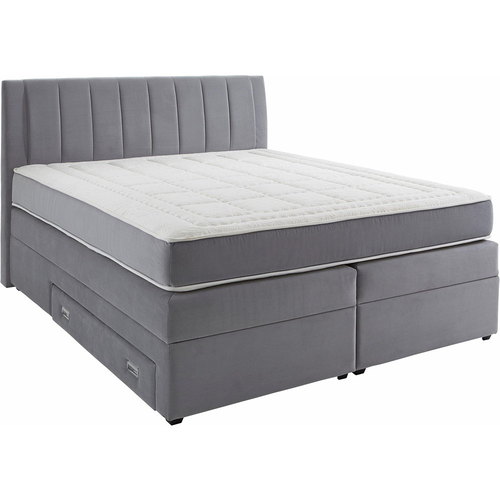 Box spring postelja JASMINA (140x200, 144x214x120, siva - Cosmic new 106) Box spring postelja JASMINA (140x200, 144x214x120, siva - Cosmic new 106)