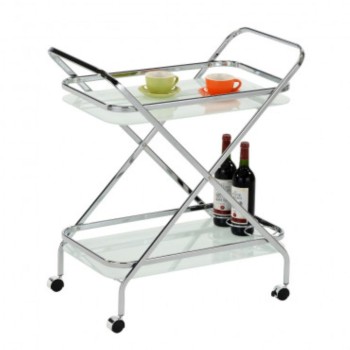 Servirni voziček CLEAR (bela)