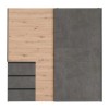 Garderobna omara WINN 200 (200 cm) (hrast + temno siva, Drsna vrata, 200,1x61,2x200,5) Garderobna omara WINN 200 (200 cm) (hrast + temno siva, Drsna vrata, 200,1x61,2x200,5)