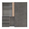 Garderobna omara WINN 200 (200 cm) (hrast + temno siva, Drsna vrata, 200,1x61,2x200,5) Garderobna omara WINN 200 (200 cm) (hrast + temno siva, Drsna vrata, 200,1x61,2x200,5)